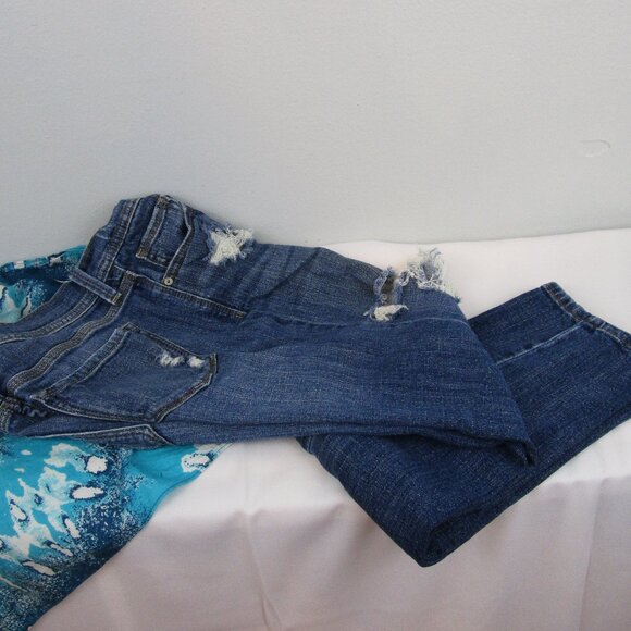 eunina Distressed Sasha Low Rise Relaxed Skinny Jeans - Picture 6 of 8